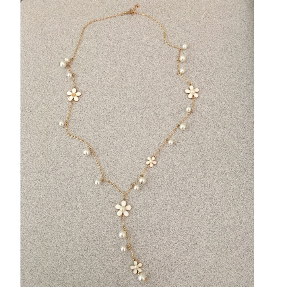 🆕Flower Pearl Pendant/Drop Necklace🌸
